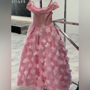 COPY - Marc Defang girls size 12 Pageant Gown pink
